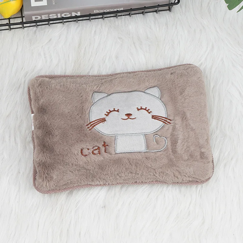 Charging Electric Hot Water Bag Flannel Hand-inserted Hot Bottle Warmer Keep Your Hand Warm Cartoon Electric Hand Warmer