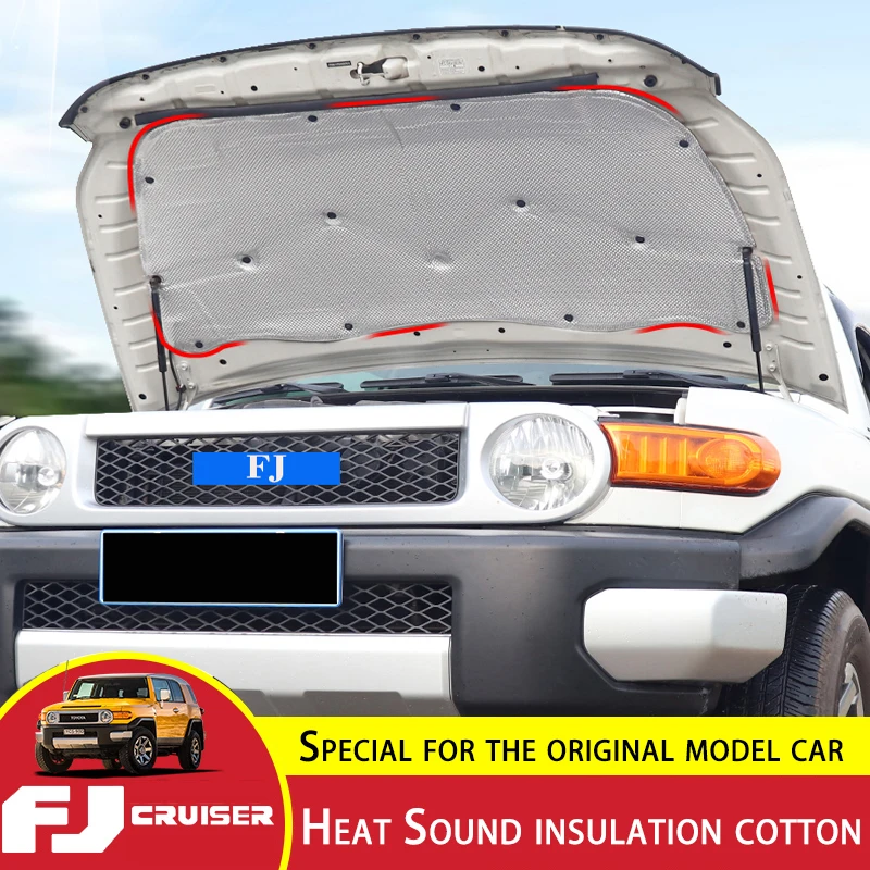 

For Toyota FJ Cruiser Heat Sound Insulation Cotton FJ Engine Cover Sound Insulation Cotton Car Front Hood Engine Firewall Mat