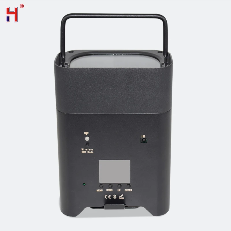 HongYi LED Lights Battery Par Can Uplighting With 6X18W RGBW UA Lyre Wash Remote Control For DJ Disco Bar Party Wedding Show