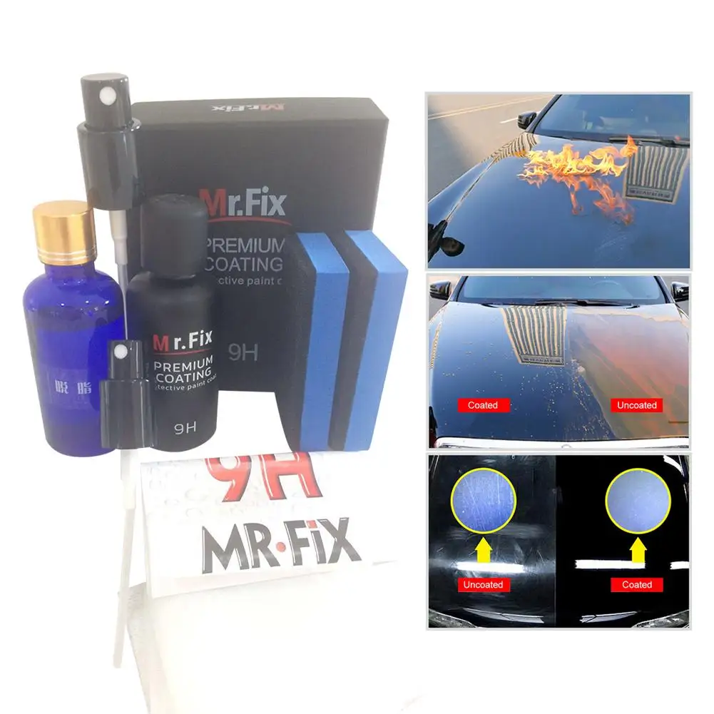 50ML Spray Type MR.FIX9H Automotive Plating Crystal Set Degreaser + 9HMR.FIX Automotive Ceramic Plating Crystal