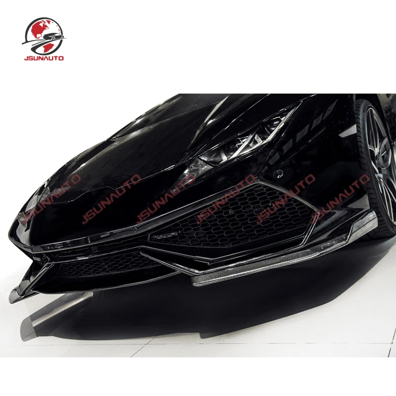 

CF Auto Accessories For Lamborghini Huracan Front Wrap Angle For LP610 LP580 DMC Style Carbon Fiber Front Angle Lips