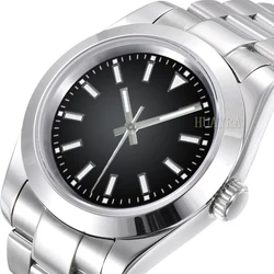 Luxury fashion 40mm stainless steel case black luminous dial for men watch movement automatic mechanical watch sapphire glass