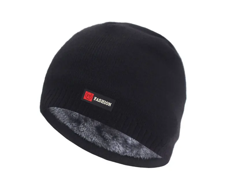 Marke Skullies Mützen Männer Winter Hüte Für Männer Kappe Frauen Winter Gestrickte Hut Männlich Warme Dicke Gorro Motorhaube Pelz Stricken Beanie Hut Kappe – Detail 22
