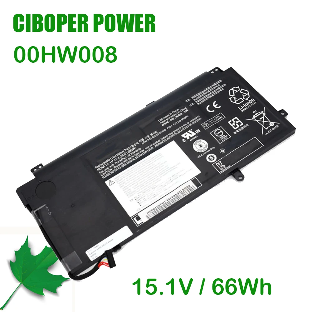 CP New Original Laptop Battery 00HW008 15.1/15.2V For S5 YOGA 15 TP00070A SB10F46446 SB10F46452 00HW009 00HW014