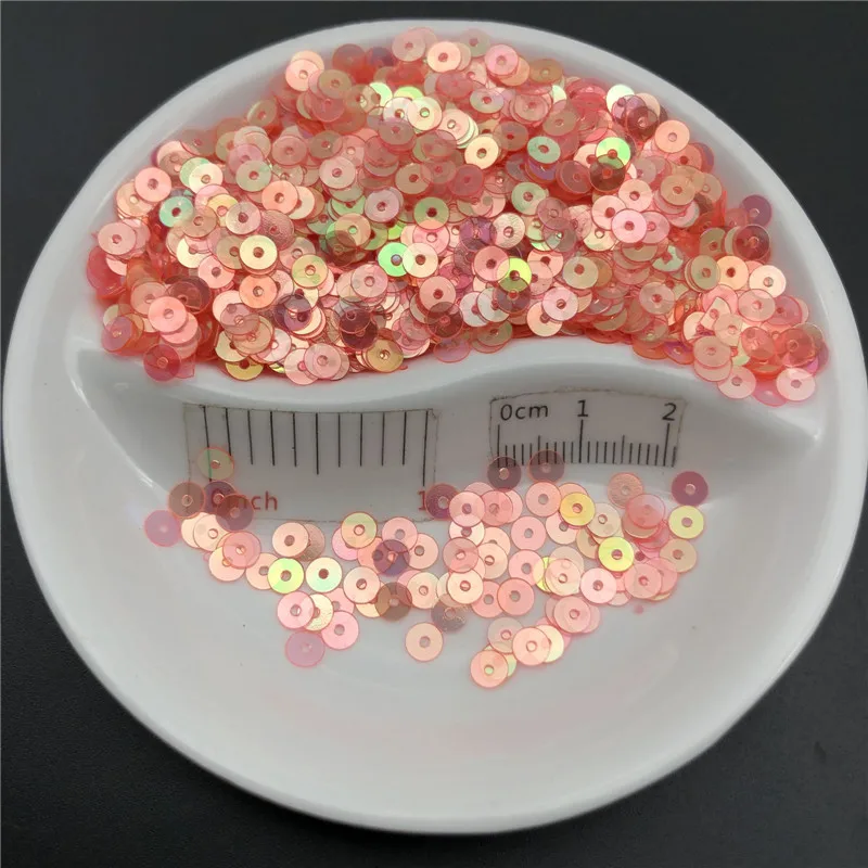 4mm Flat Round Transparent PVC Loose Sequins Paillette Sewing Craft For Wedding Decoration Garment Dress Shoe Cap DIY Wholesale