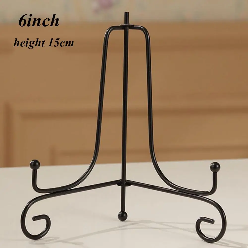 Craft Bracket Bowl Picture Frame Book Holder Plate Rack Black Iron Easel Display Stand