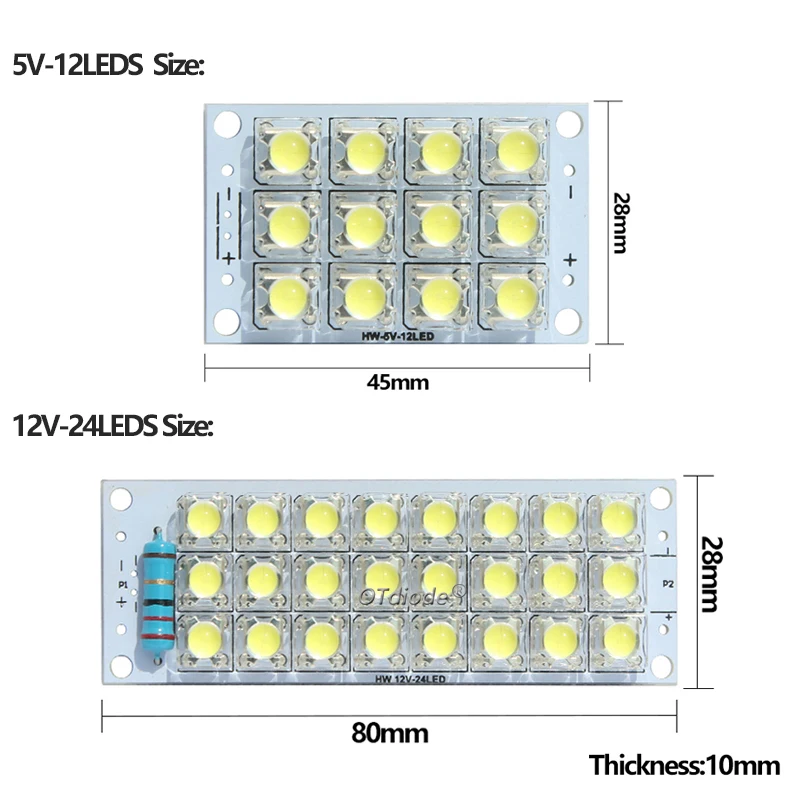 DC3V 5V 12V moduł tablicy Piranha 12 24 energooszczędna LED Super Bright Night Market zasilanie mobilne 3.3V lampa oświetlenia awaryjnego DIY Ki