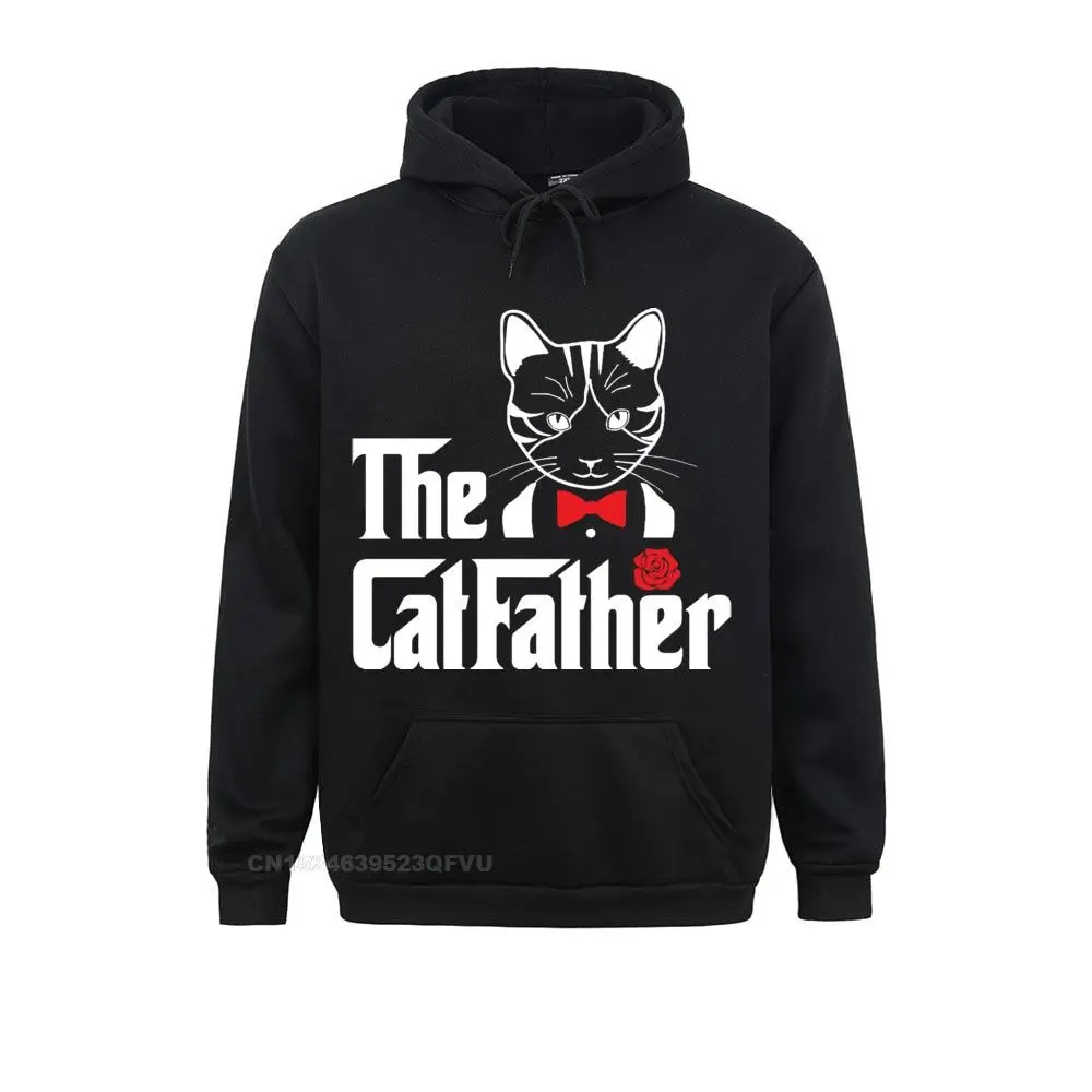 The Father Of Cat Funny Family Tees New Year Day Crewneck Cotton Men Top Men Family Men Newest Clothing Shirt