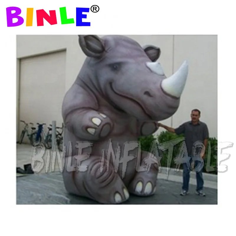 Cool Sitting Giant Inflatable แรด,Inflatable Rhino สำหรับโฆษณา