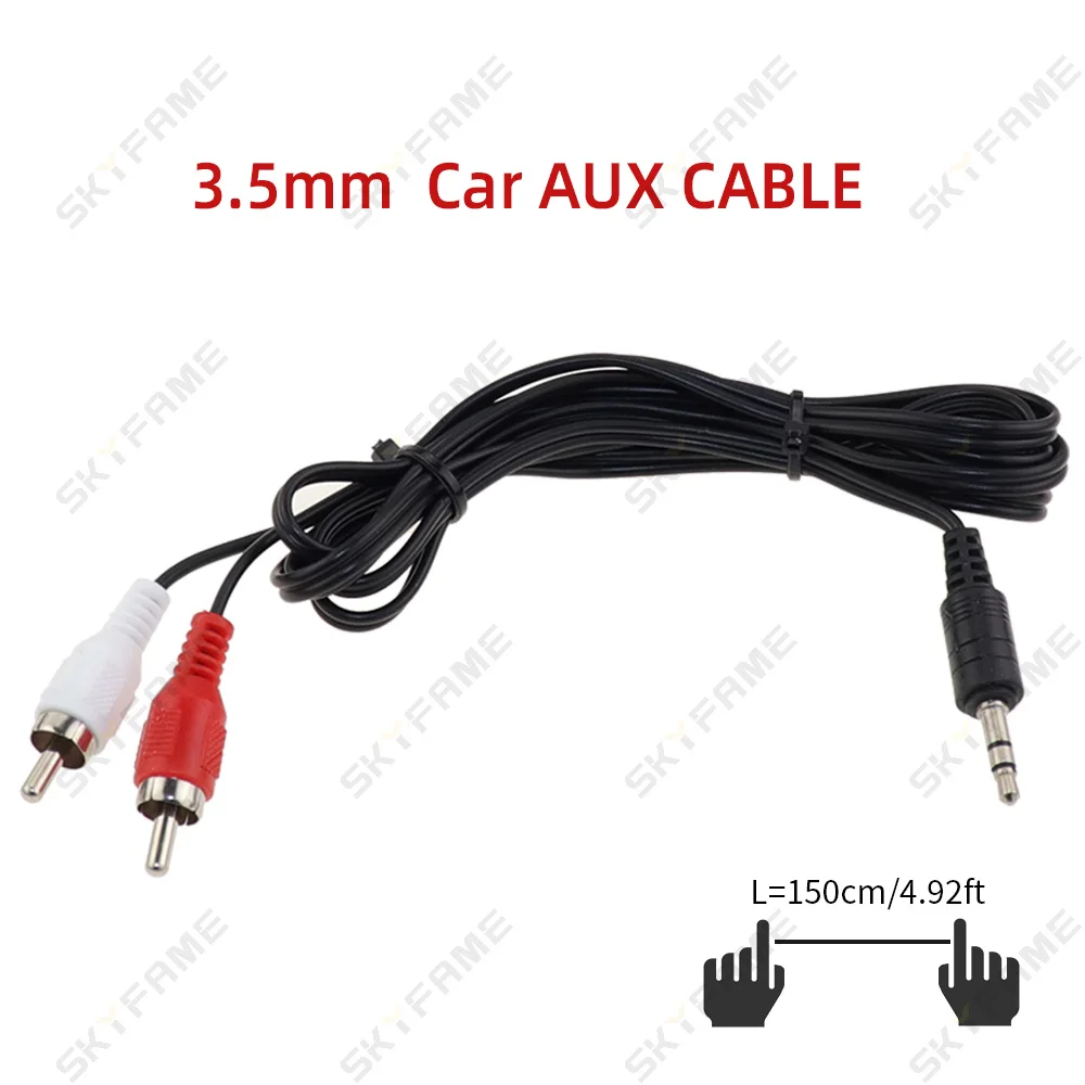 SKYFAME Car Navigation OBD Line/3.5mm Aux To RCA Line/Speaker Android Radio OBD Cable