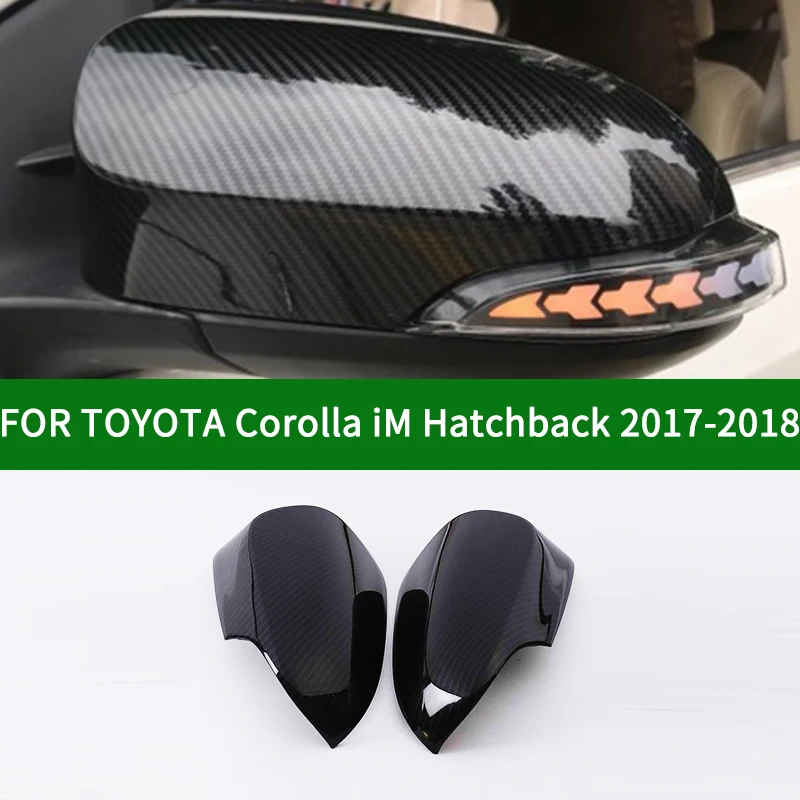 For TOYOTA Corolla Scion iM Auris E180 2017-2018 with horn Rearview mirror cover trim, carbon Side Turn Signal Mirror Covers - view 2