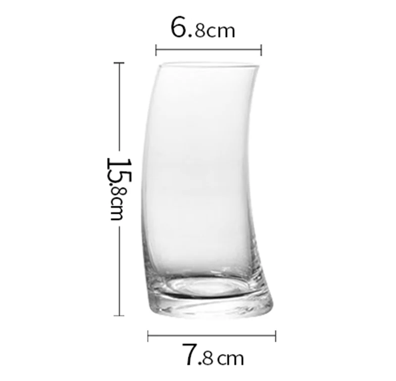 4PCS Creative Cocktail Glass Sailboat Shape Glass Drinking Glasses for Water, Juice, Beer, Wine, Whiskey, and Cocktails