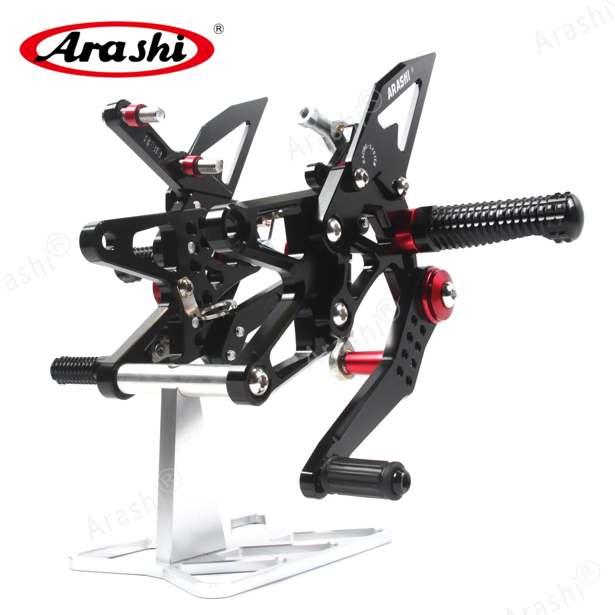 Arashi For DAYTONA 675 675R 2013-2018 Rider Footrests CNC Adjustable Foot Pegs Rearset Parts 675-R 2014 2015 2016