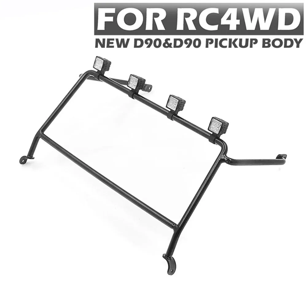 Stainless Steel Roof Roll Cage With Spotlight for RC4WD New 2015 D90 SVU D90 Pickup RC Truck Shell Modification Kits