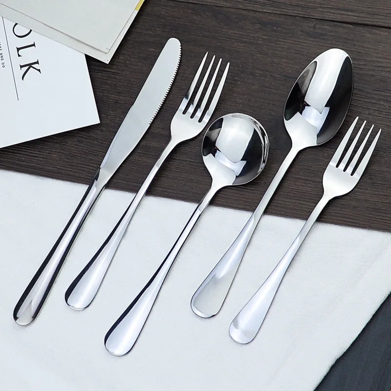 1pcs Dinnerware Cutlery Stainless Steel Western Tableware Classic Dinner Kitchen Fork Spoon Knife Restaurant Dining