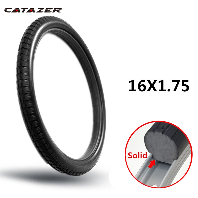 

16 Inch 16*1.75 Bicycle Solid Tires Bicycle Bike Tires 16x1.75 Rubber Black Tires Cycling Tyre