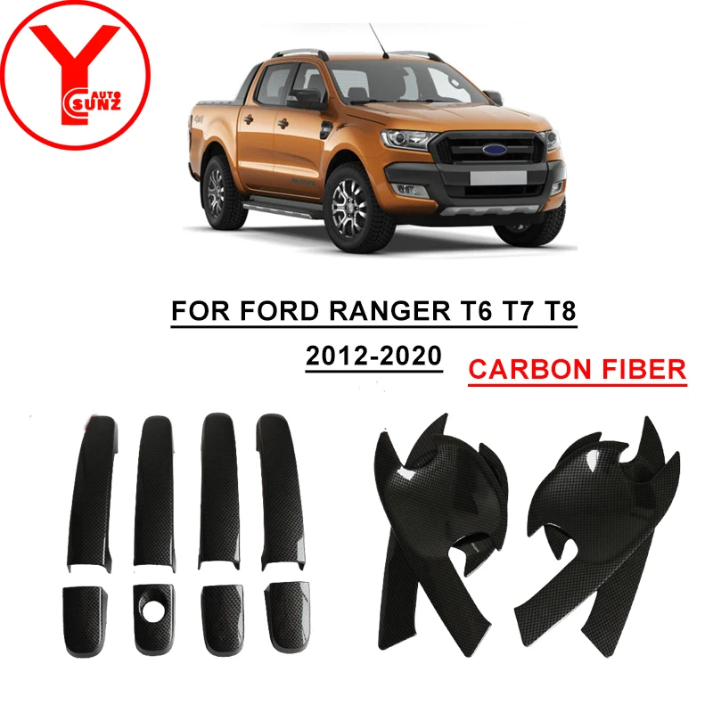 

Side Door Handle Cover Trim Car Styling For Ford Everest Ranger wildtrak T6 T7 T8 2012 2013 2014 2015 2016 2017 2018 2019 2020