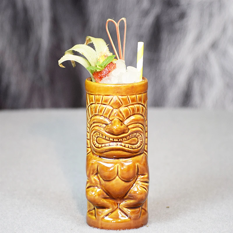 Hawaii Tiki Mugs Cocktail Cup Beer Beverage Mug Wine Mug Ceramic Tiki Mugs