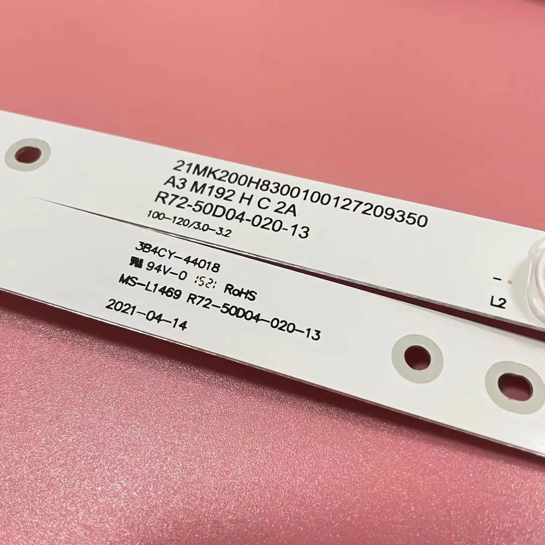 10 lâmpadas de led para retroiluminação embutida 4leds 50 polegadas