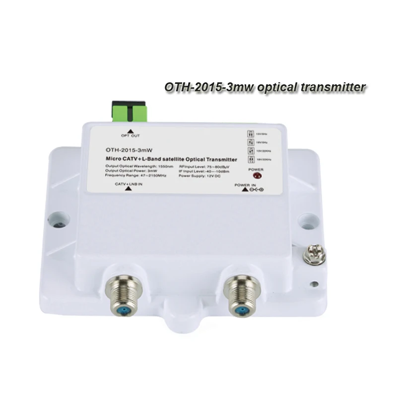 

CATV/SATV micro optical transmitter 47-2150MHz 1550NM OTH-2015-3mW FTTH single mode 12V DC