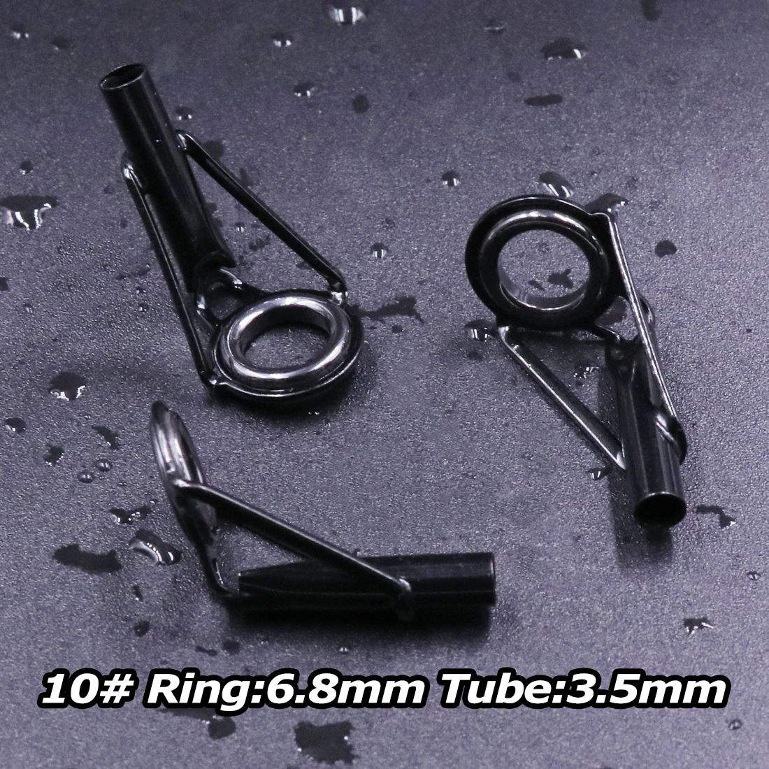 5 Stück Angelrute spitzen führungen Reparatur satz Edelstahl rahmen Keramik ringe schwarze Rute Bau führung Augen bau Reparatur 6 # ~ 16 #
