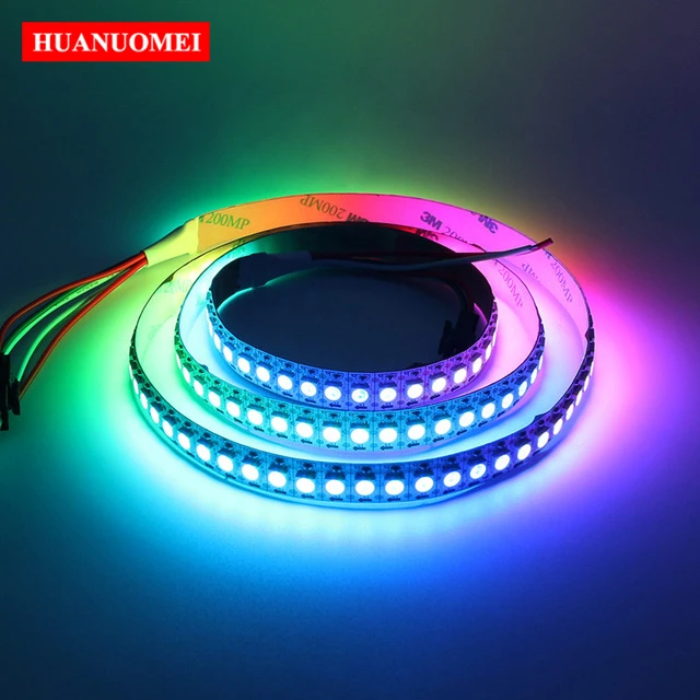 1M 100LEDs/m SK6812 Digital RGB Pixel Addressable LED Strip 5050 SMD Flexible Tape TV Light DC5V WHITE/BLACK PCB IP20/IP65/IP67