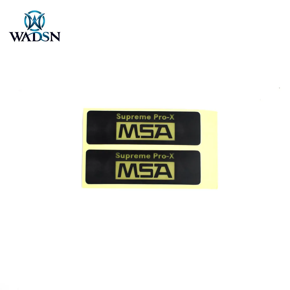 WADSN 5set /Pack Airsoft Sordin Headset MSA Sticker 43*13mm Shooting Headphone Supreme Pro-X MSA Stickers for Hi-Threat Tier