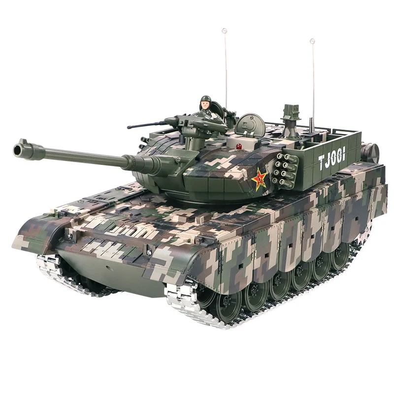 The remote control tank can launch a large metal track to simulate smoking and bombing, playing against boys, toys, children