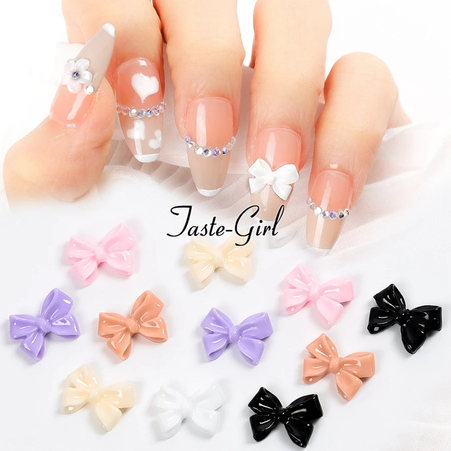 1 Pack Mixed Style Bow Knot Tie Bear Nail Art Decoration Charms Supplies For Professionals Kawaii Nails Accesorios Manicure Tool