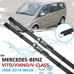 Car Wiper Blades for Mercedes Benz Vito V-Class Viano Valente Metris W639 2006~2014 Windscreen Wipers Car Accessories 2007 2008