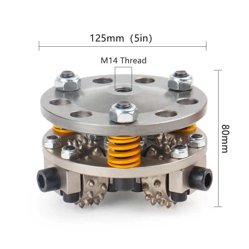 HEDA 5 inch 125mm M14 Draad Bush Hamer Slijpschijf Voor Graniet Marmer Steen Grinder Hamer Slijpschijf