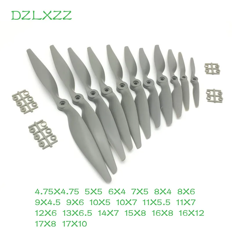 6pcs/set Nylon Propeller 5X5/6X4/7X6/8X6/9X6/11X7/12X8/15X8/16X8/17X8/17X10 for UAV FPV RC Drone Propeller Kit Prop Parts