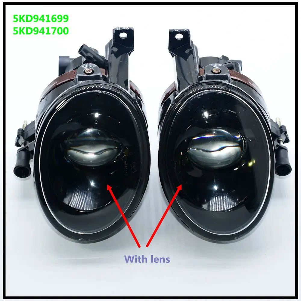 2 Pcs Left+Right Front Bumper Lens Fog Lights 5KD941699 5KD941700 For VW Beetle Golf 6