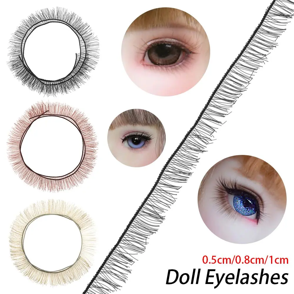 20cm False Eyelashes for Dolls Black Brown Tawny 3 Colors Doll Eyelashes Kids Children Birthday Gifts DIY Toy Dolls Accessories