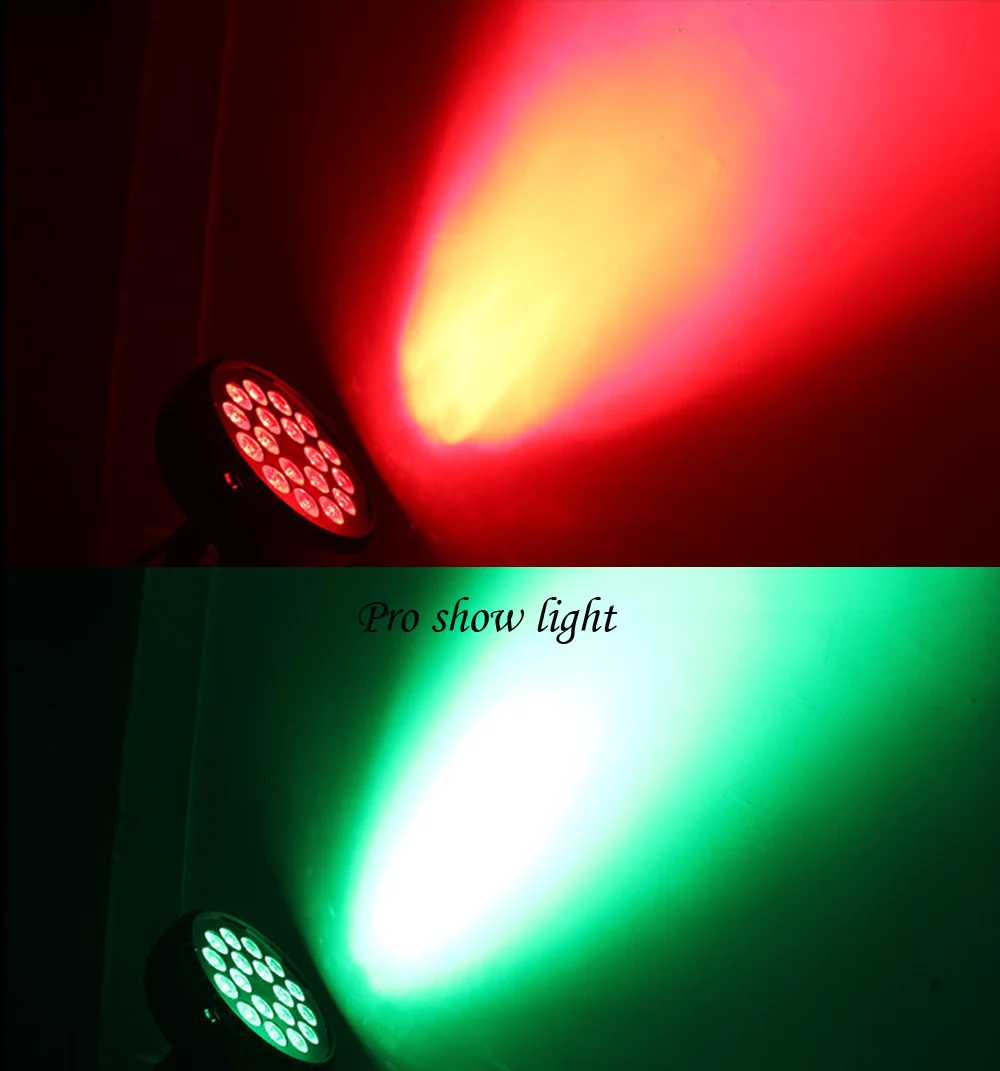 Flat LED Par RGBW DJ Lighting Effect DMX/Remote Control LED Par Light Par LED 18LEDS Dimming Strobe Light For Christmas Wedding