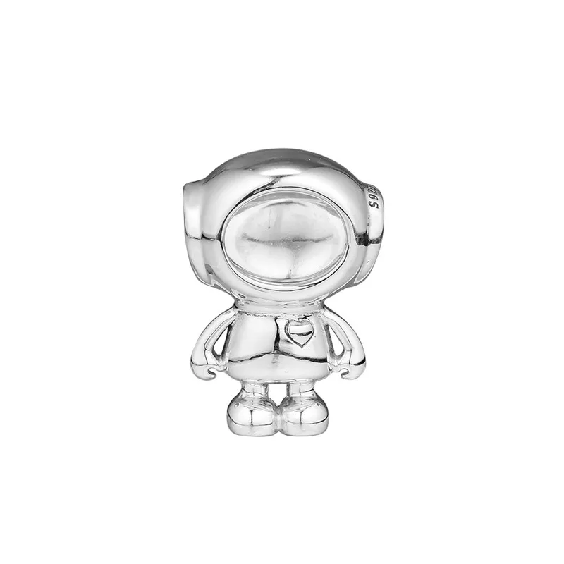 

Charm astronaut Clear CZ Beads For Jewelry Making 925 sterling silver Fashion DIY Woman Jewelry Making