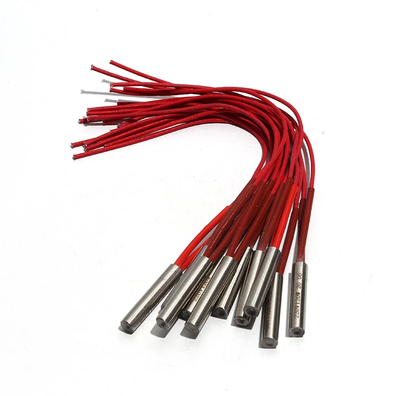 LUJINXUN 10pcs/lot Cartridge Heater Element 8x25mm/28mm/30mm/32mm/35mm Single End Mould Heating Resistance Tube 50W/60W/70W