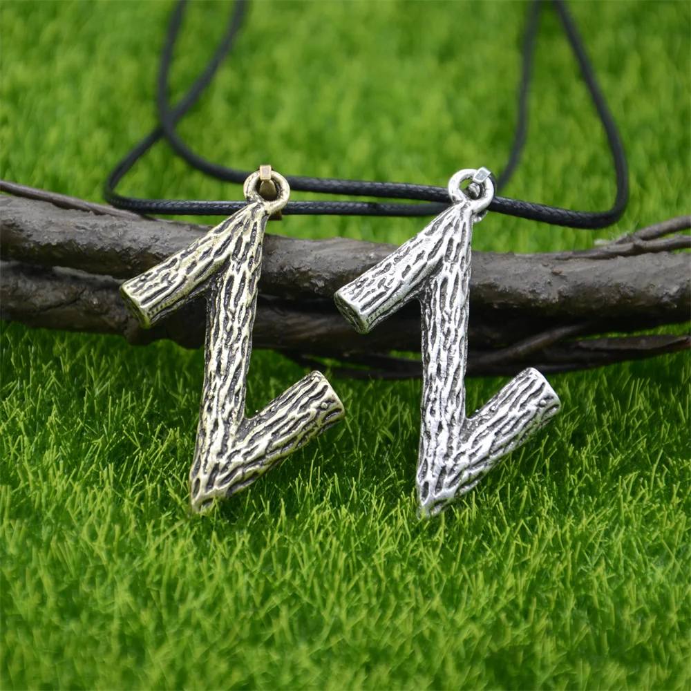 Runic Algiz Branches Divine Protection Sanctuary Viking Mens Jewellery Necklace Charms Pendants Amulet