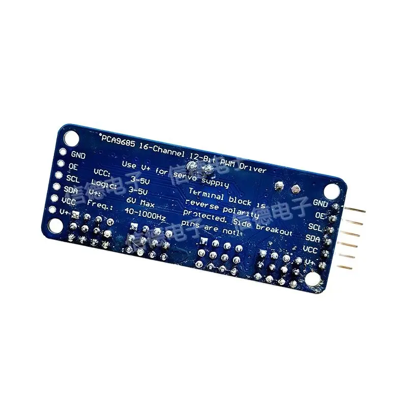 Placa de controlador de engranaje de dirección Servo PWM de 16 canales, controlador de robot, módulo de controlador de interfaz IIC PCA9685