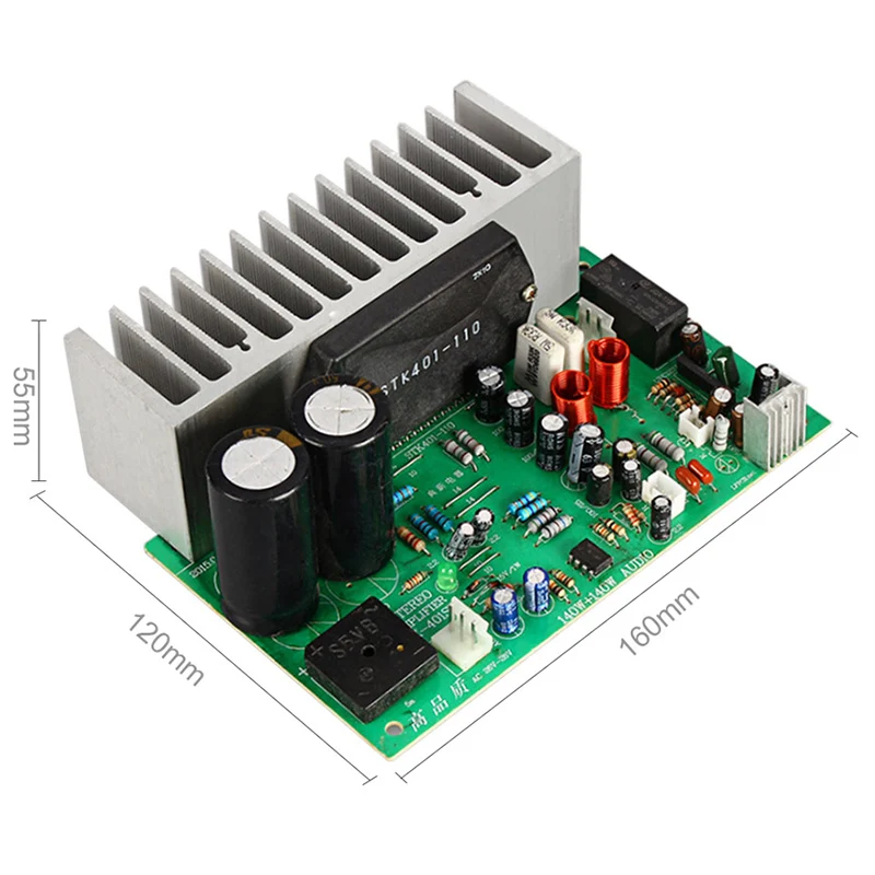 STK401 Audio Amplifier Board HIFI 2.0 Channel 140W*2 Power Amplifier Board AC24-28V Home Audio beyond 7294/3888 T0342