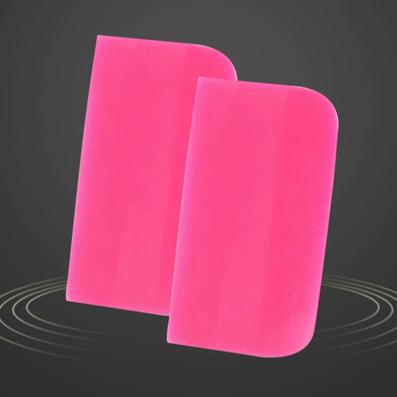 

10*5.5cm Pink Scraper Soft Rubber Squeegee Tint Tool Glass Water Wiper Car Styling Sticker Accessories Window Film Card Squeegee