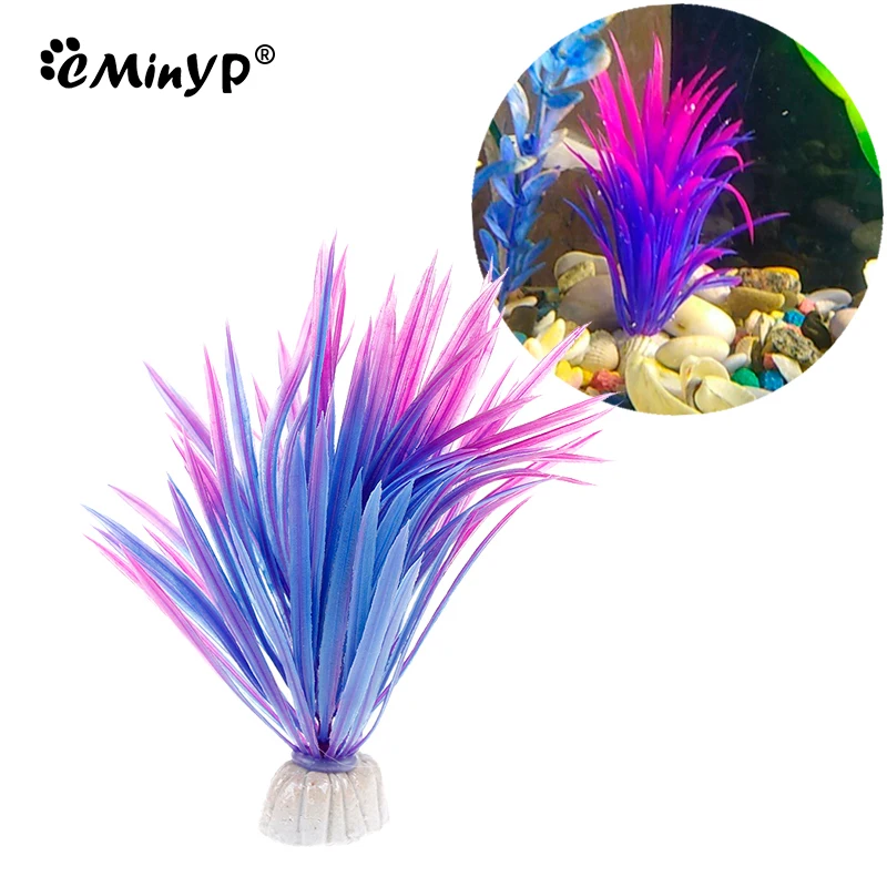 26 Type Simulation Artificial Seaweed Aquarium Decor Plastic Plants Fish Tank Decoration Colorful Water Grass Landscape Ornament