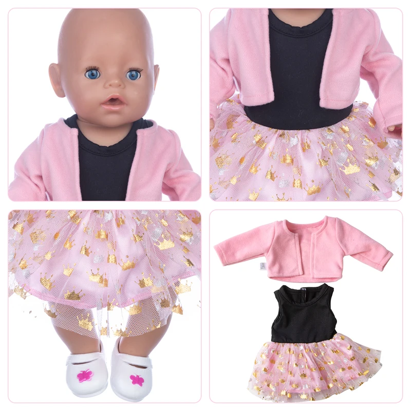 

High Quality Dress Suit Doll Clothes Fit 17 inch 43cm Doll Clothes Born Baby Suit For Baby Birthday Fistival Gift