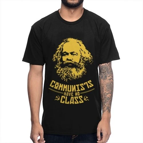 Karl Marx komuniści nie mają klasy T Shirt dla człowieka unikalny projekt komunizm CCCP Marxism T Shirt faceci projektant punkowy Streetwear