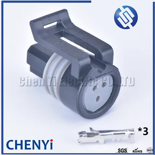 5 Juegos de conector de Sensor de presión de combustible de aceite automotriz impermeable de 3 pines 12110192 12065287 12078090