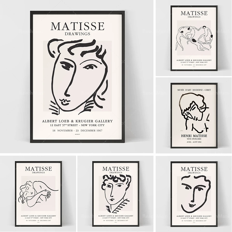 

Henri Matisse (Henri Matisse) Woman Sketch Poster Matisse Art Print / Exhibition Art Poster / Minimalist Art Print