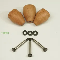 Set of 3PCS Wooden Knobs for Roubo Workbench HEAVY DUTY LEG VISE, T.DEER LV-4530BW