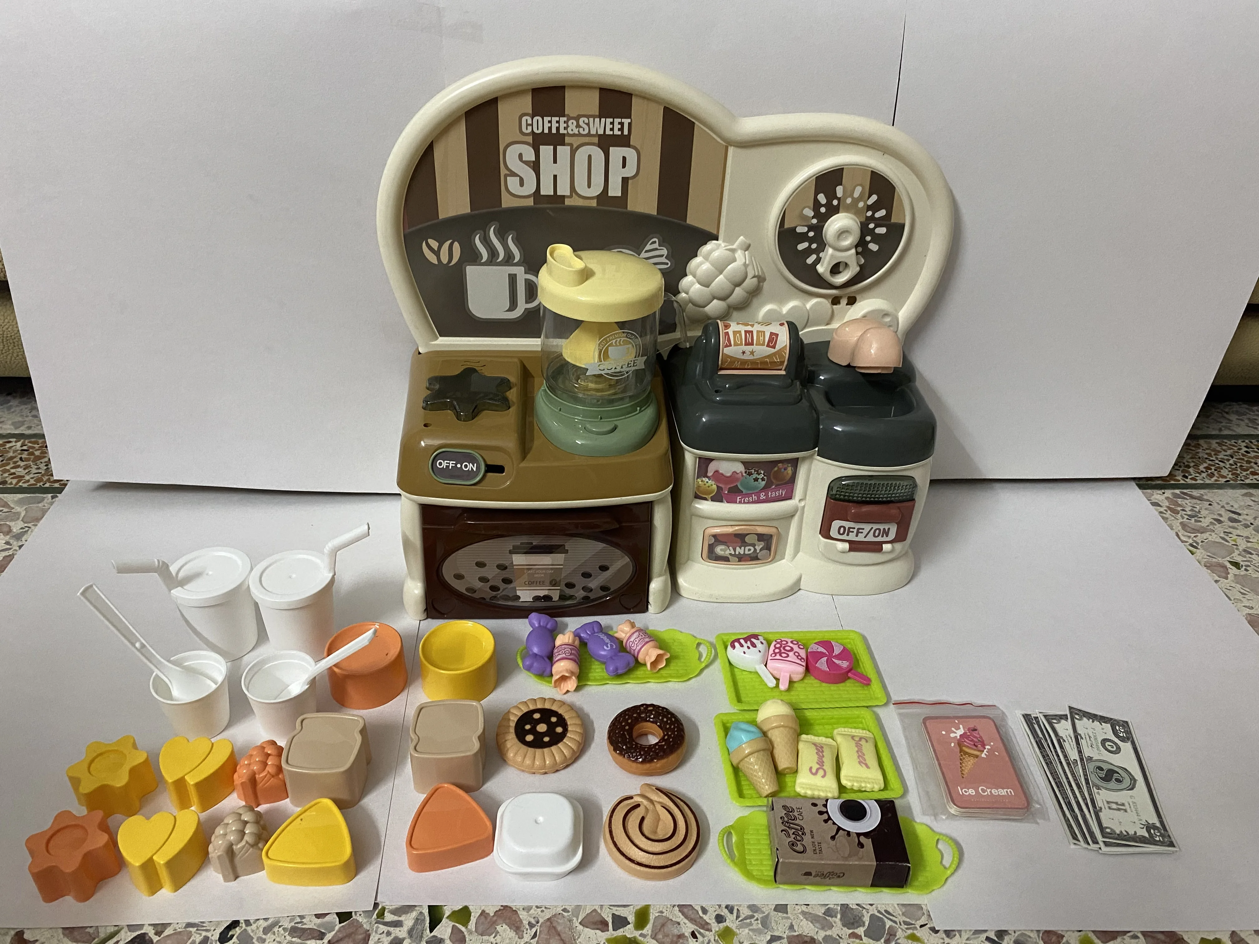 73pcs cocina Children miniature KitchenToys Simulation Cookwarer Coffee Maker candy machine Pretend Play Set Toys for Girls