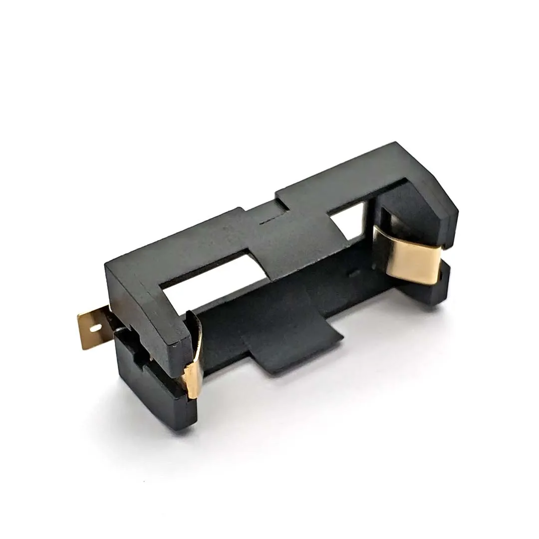 1*18350 حامل البطارية مصلحة الارصاد الجوية Smt بطاريات صندوق تخزين مع دبابيس برونزية 1 فتحة 1*18350 بطارية قابلة للشحن قذيفة