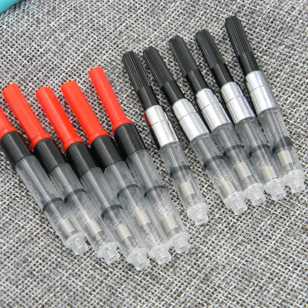 5Pc OFFICE white BLACK RED 2.6MM Fountain Pen ink cartridges Converter